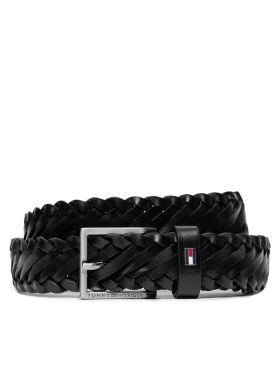 Curea pentru Bărbați Tommy Hilfiger Oliver 3.0 Leather Braid Dc AM0AM12068 Negru