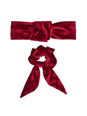 Set bentiță și elastic de păr Guess GFBOXW P4103 Vișiniu