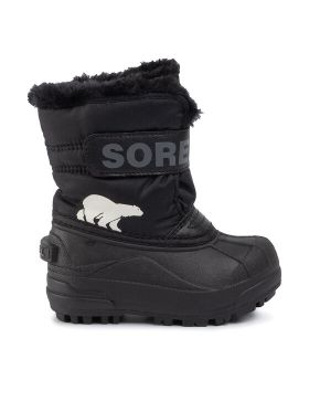 Cizme de zăpadă Sorel Childrens Snow Commander NC1960 Negru