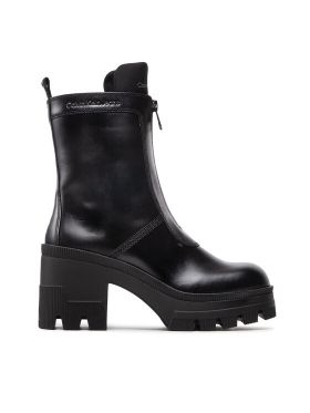 Botine Calvin Klein Jeans Chunky Heeled Boot W/Zip YW0YW00728 Negru