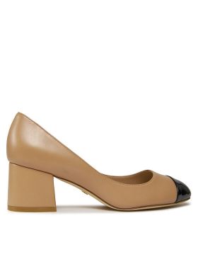 Pantofi Stuart Weitzman Flareblock 60 Pump SG858 Bej