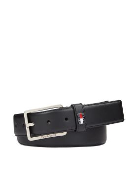 Curea pentru Bărbați Tommy Jeans Tjm Elevated Flag Leather 3.5 AM0AM12343 Negru