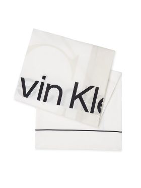 Eșarfă Calvin Klein Monologo K60K611981 Alb