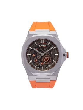 Ceas D1 Milano Slice Orange Skeleton Rubber SKRJ16 Portocaliu