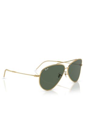 Ochelari de soare Ray-Ban Aviator Reverse 0RBR0101S 001/VR Auriu