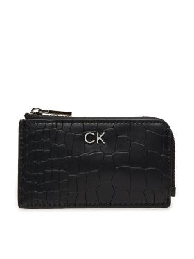 Etui pentru carduri Calvin Klein Ck Daily Zip Cardholder_Croco K60K612191 Negru