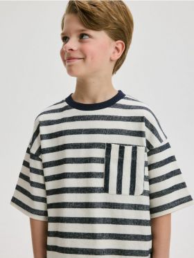 Tricou oversized in dungi - alb