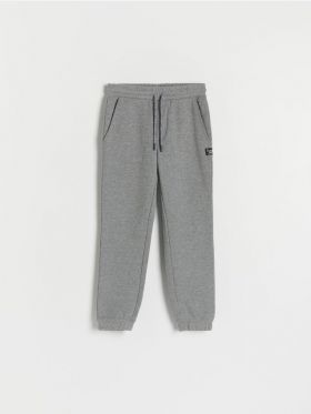 Pantaloni de trening basic, tip jogger - gri-inchis