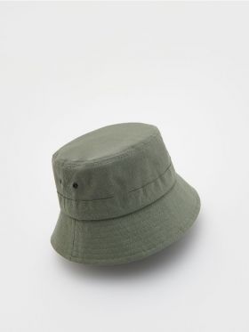 Bucket hat din bumbac - verde-oliv
