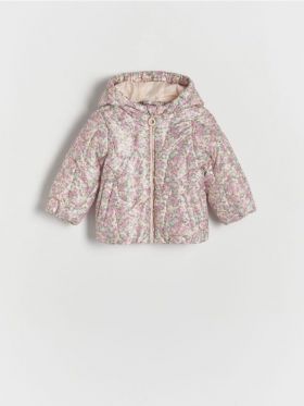 Geaca matlasata cu imprimeu floral - multicolor