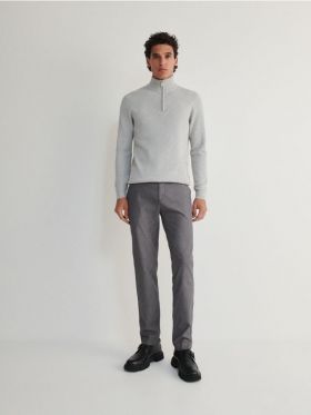 Pantaloni chino slim fit - gri-neutru