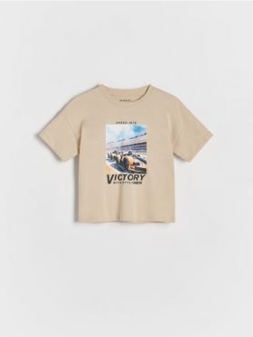 Tricou cu imprimeu - alb