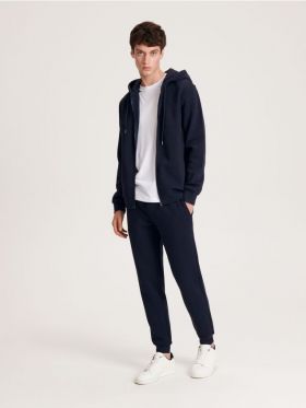 Pantaloni de molton regular fit - bleumarin