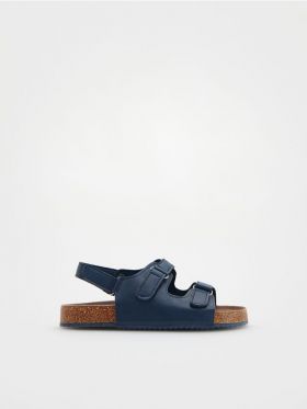 Sandale din piele - bleumarin