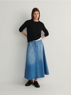 Fusta maxi din denim - albastru