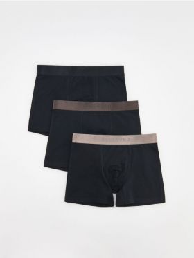 Set de 3 perechi de boxeri long - negru