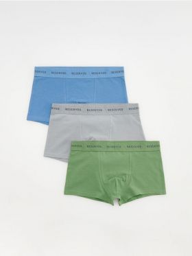 Set de 3 perechi de boxeri classic - verde-prafuit