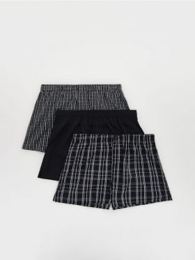 Set de 3 perechi de boxeri loose - negru