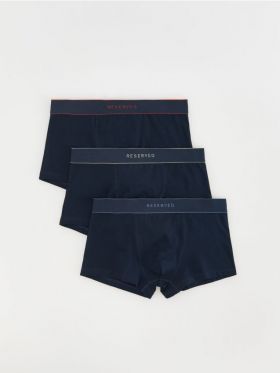 Set de 3 perechi de boxeri classic - bleumarin