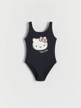 Costum de baie din doua piese cu Hello Kitty - negru