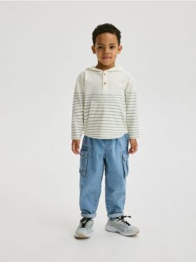 Pantaloni balloon din denim clasic - albastru
