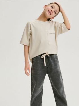Blugi jogger elastici - gri deschis