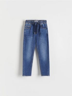 Blugi carrot elastici - albastru