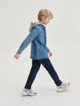 Blugi carrot elastici - bleumarin