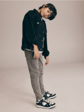 Blugi slim elastici - gri