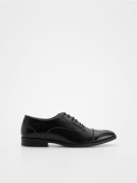 Pantofi derby din piele ecologica - negru