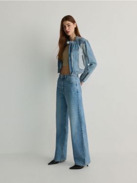 Blugi wide leg - albastru