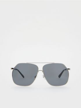 Ochelari de soare tip aviator - argintiu