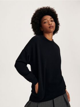 Bluza sport oversized - negru