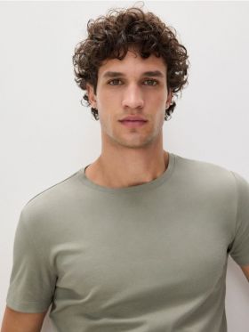 Tricou slim fit - verde-deschis