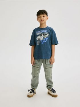 T-shirt oversize - bleumarin