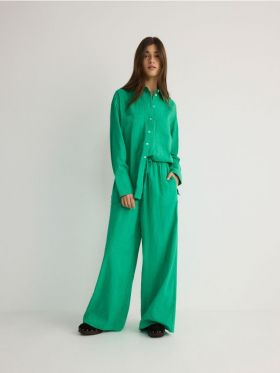 Pantaloni tip culotte - verde