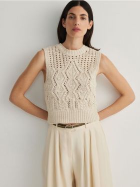 LADIES` VEST - nude