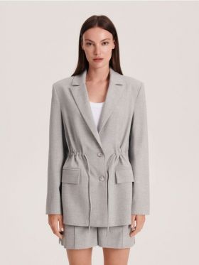 Blazer cu un singur nasture - gri deschis