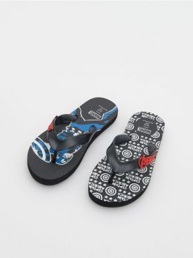 Papuci flip-flop Marvel - negru
