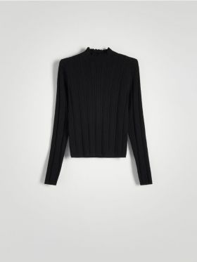 Bluza din tricot structural - negru