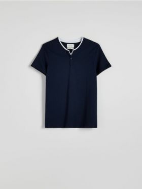 Tricou slim fit - bleumarin