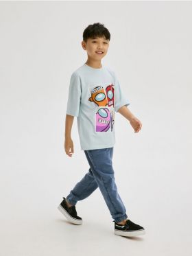 BOYS` TROUSERS - bleumarin