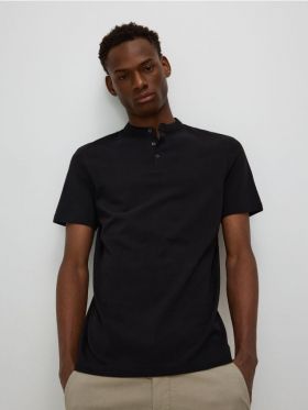 Tricou polo cu guler perkins - negru