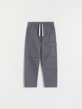 Pantaloni regular - gri-inchis