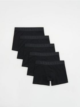 Set de 5 perechi de boxeri long - negru