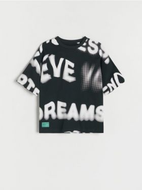 T-shirt oversize - negru
