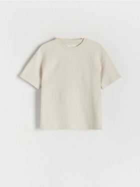 Tricou din material structurat - nude