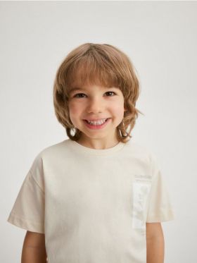 T-shirt cu imprimeu - crem