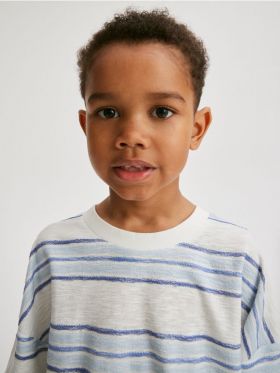 Tricou structurat oversized - crem