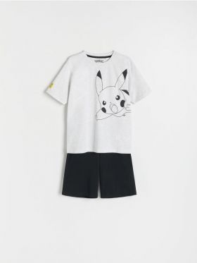 Pijama din doua piese Pokémon - gri deschis